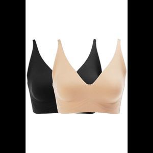 Rhonda Shear Black and Nude Bras